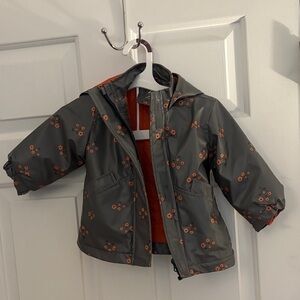 Zara Gray and Orange Kids Raincoat